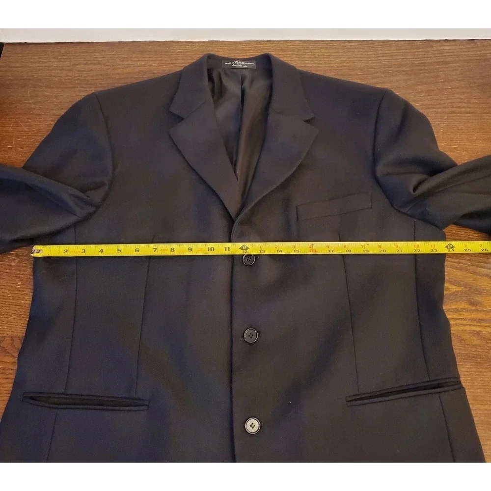 Gianfranco Ruffini Black Lambswool‎ Cashmere Blazer Men’s 44 Regular - Macedonia